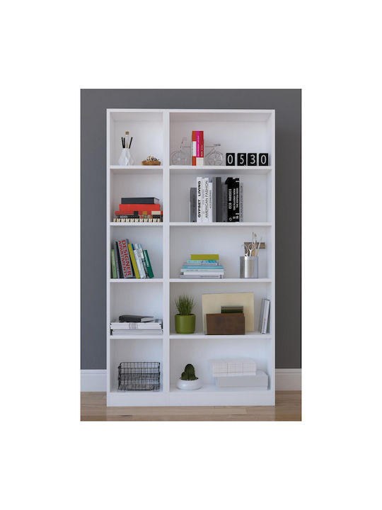 Bibliotecă Abeba Alb 93.2x20x169cm