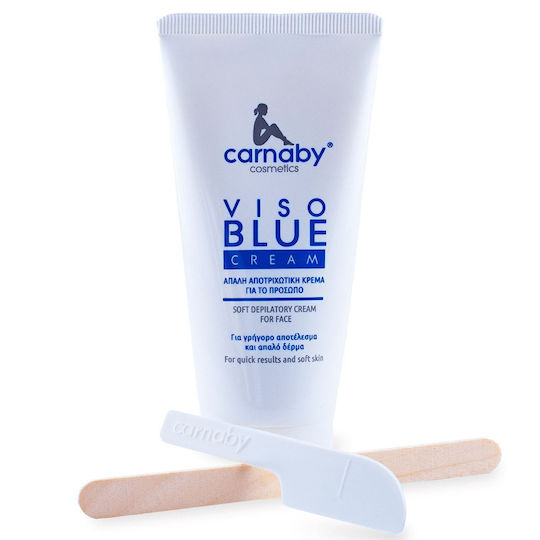 Carnaby Hair Removal Face Cream Viso Blue Suitable for All Skin Types 60ml