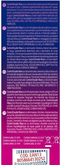 Control Feel Make Feel Double Vibes for Clitoral Stimulation Mini Κλειτοριδικός Δονητής 12.4cm Ροζ