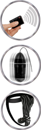Pipedream Fetish Fantasy Series Remote Control Fantasy Panty Mini Δονητής για Ζευγάρια με Απομακρυσμένο Έλεγχο 7.5cm Μαύρος