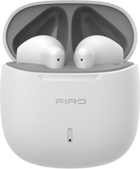 Firo Fi9 In-ear Bluetooth Handsfree Ακουστικά με Θήκη Φόρτισης Λευκά