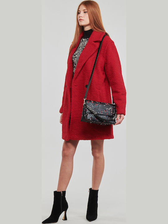 London Women's Red Coat with Buttons