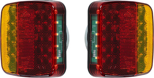 GloboStar Σετ Φώτα Τρέιλερ LED Αδιάβροχα με Μαγνήτη 24V 2τμχ
