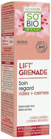 So'Bio Etic Lift'Grenade Smooth + Glow Gel Ματιών για Μαύρους Κύκλους 15ml