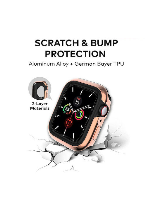 SwitchEasy Odyssey Carcasă de Silicon în culoarea Rose Gold pentru Apple Watch 6/SE/5/4 40mm