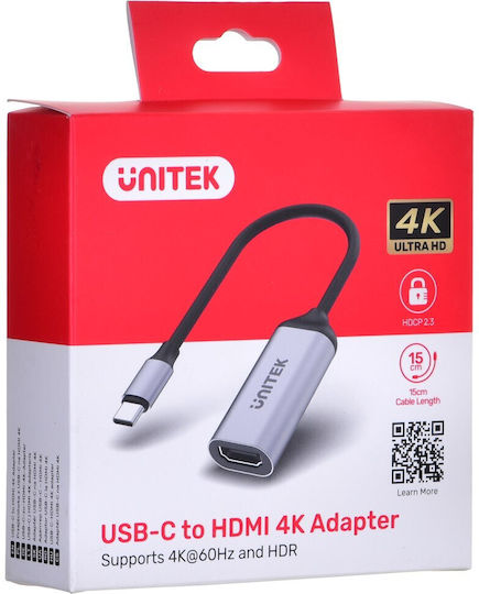 Unitek Μετατροπέας USB-C male σε HDMI female 1τμχ V1420A