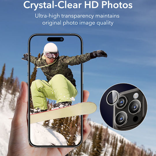 ESR Armorite Mobile Camera Protector Tempered Glass Black for iPhone 15 Pro Max