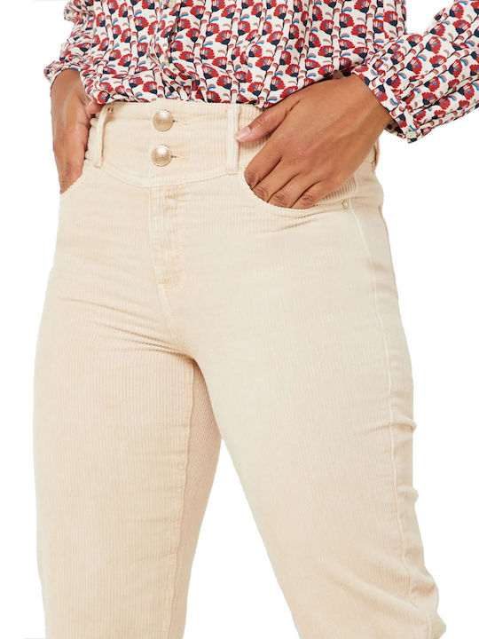 Damen Stoff Hose Beige