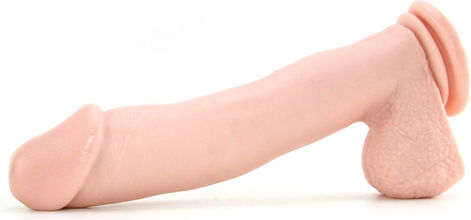 Pipedream Basix Rubber Works Ρεαλιστικό Dildo με Όρχεις και Βεντούζα Flesh 30cm