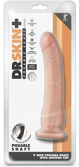 Blush Dr. Skin Plus Glass Dildo With Suction Cup Vanilla 23cm
