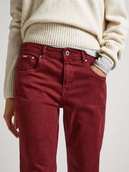 Damen Jeans Hosen in Relaxed Passform Lila
