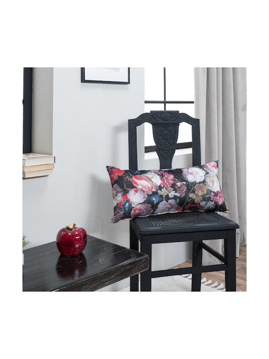 Teoran Decorative Pillow Case Alegria from Velvet Multicolour 30x60cm.