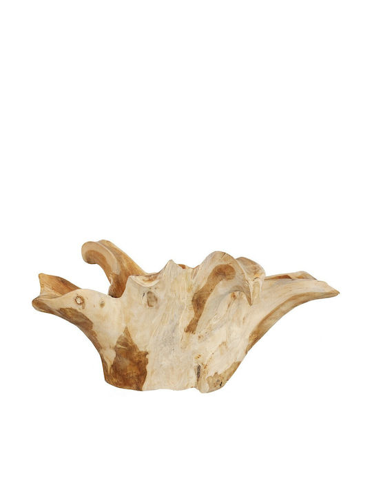 Decorative Bowl Brown 27x51x27cm