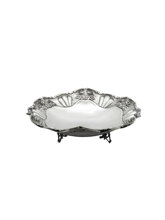 Savvas Design Διακοσμητικό Μπωλ Ασημένιο Ασημί 21x21x6cm