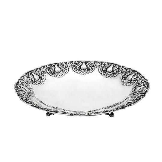 Savvas Design Decorative Bowl Silver 18.5x18.5x4.5cm