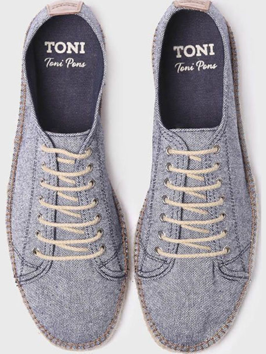 Fabric Men's Espadrilles in Blue Color