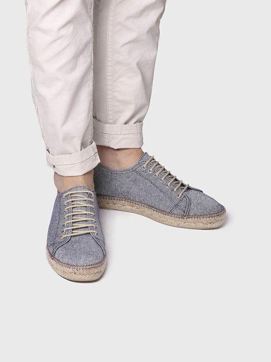 Fabric Men's Espadrilles in Blue Color