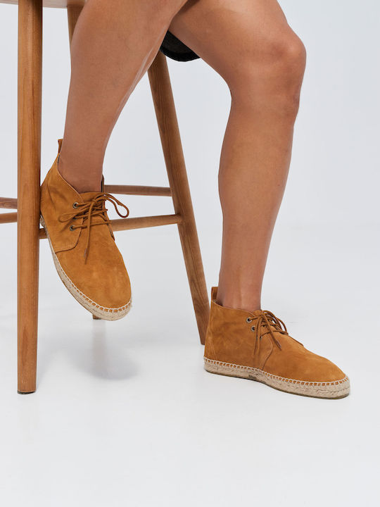 Suede Ανδρικές Εσπαντρίγιες σε Ταμπά Χρώμα