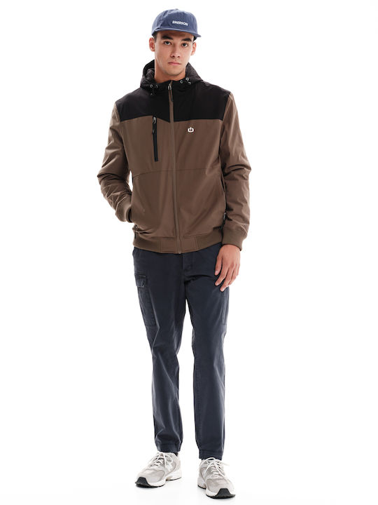 Winter Jacket Bomber Waterproof and Windproof Brown