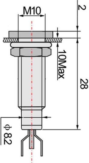 LED Indicator luminos Galben 10buc 02.011.0148