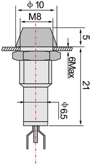 LED Anzeigelampe Gelb 10Stück 02.011.0078