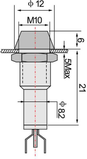 AD22C-10T LED Anzeigelampe Rote 10 Stück