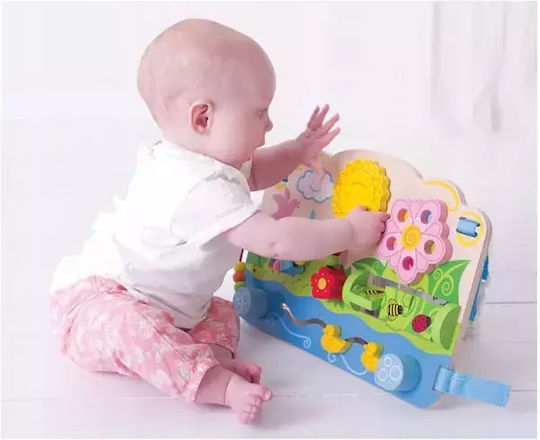 Big Jigs Activity Cube Wooden Activity Center With Flowers made of Wood for 6++ Months