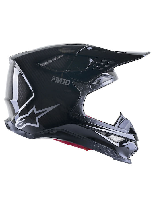 Alpinestars Supertech M10 Solid Black Κράνος Μηχανής Motocross ECE 22.06