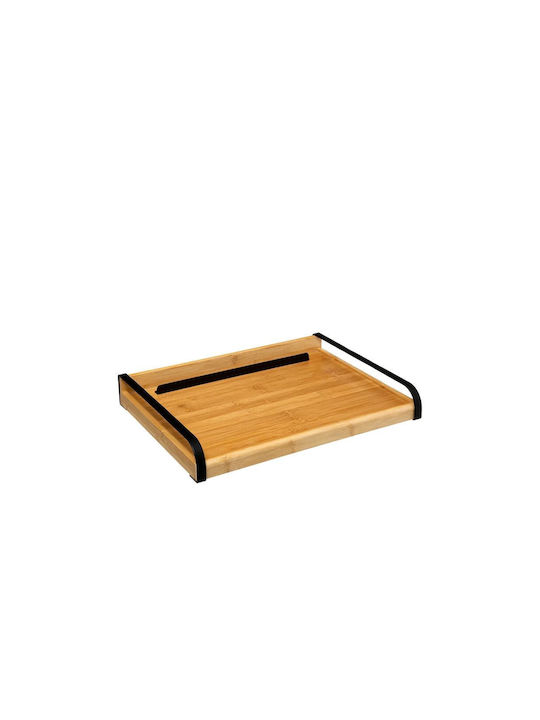 Aria Trade Rectangular Wooden Folding Bed Tray with Handles 51x37.5x28cm