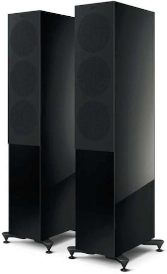 Kef R7 Meta SP4055B1AA Двойка Hi-Fi Говорители Подов 250W 3 Брой шофьори Ш20xД38.35xВ106.2см. Черен гланц