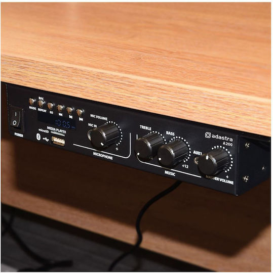 Adastra A200 PA Power Amplifier 2 Channels 35W/8Ω 100W/100V Equipped with USB/FM