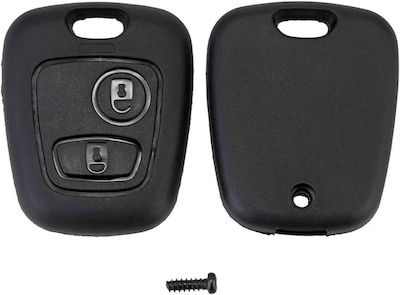 Car Key Shell with 2 Buttons for Citroen / Peugeot