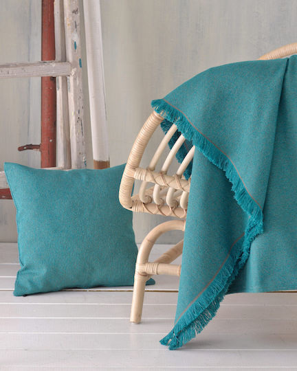 Rythmos Decorative Pillow Case Sebastiao Petrol Blue 40x40cm