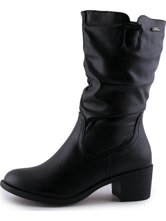 Women's Boots with Zipper Black