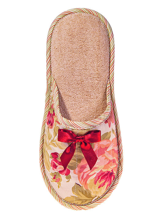 Amaryllis Slippers Χειμερινές Γυναικείες Παντόφλες σε Ροζ Χρώμα