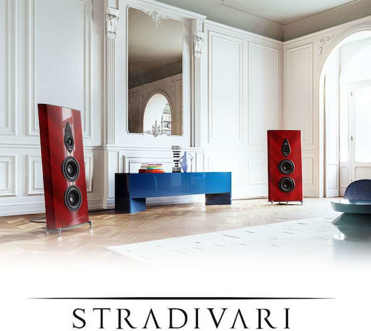 Sonus Faber Stradivari Ζεύγος Ηχείων Hi-Fi Δαπέδου 100W 3.5 Δρόμων Καφέ