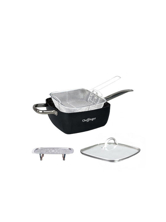 Cheffinger Saute made of Aluminum with Stone Coating 24cm