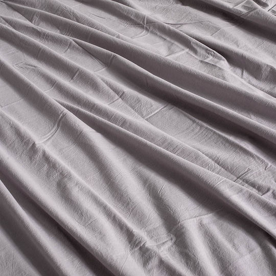 Aigaion Cearșaf Super dublu 245x290cm. Non Iron Gri