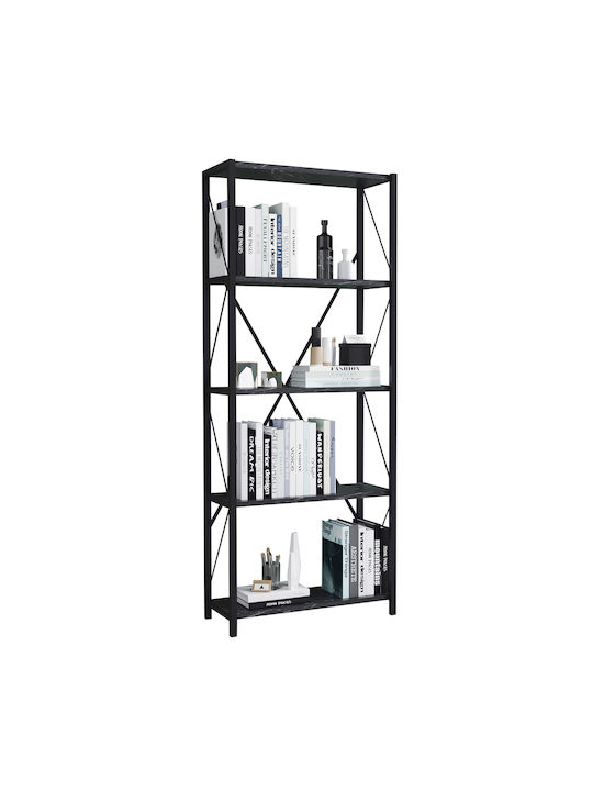 Bookcase Kenya Black 60x26x150cm