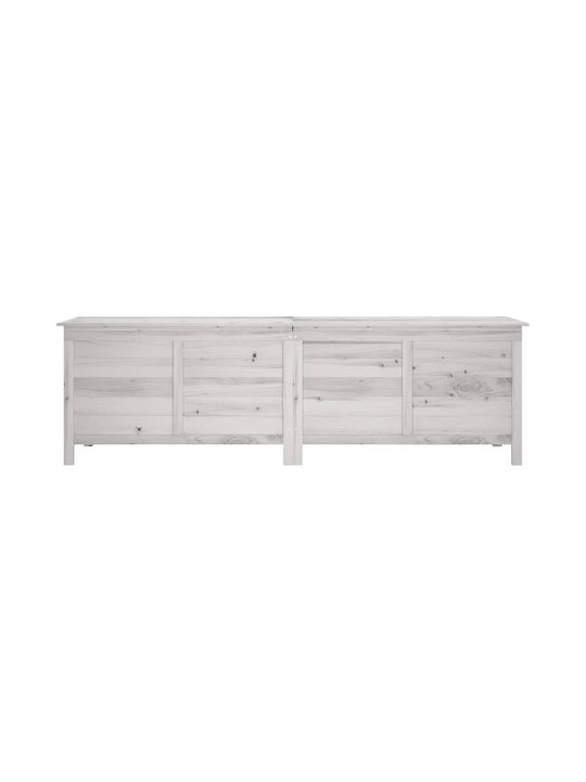 vidaXL Cutie de depozitare pentru exterior Lemn Alb L198.5xW50xH56.5buc