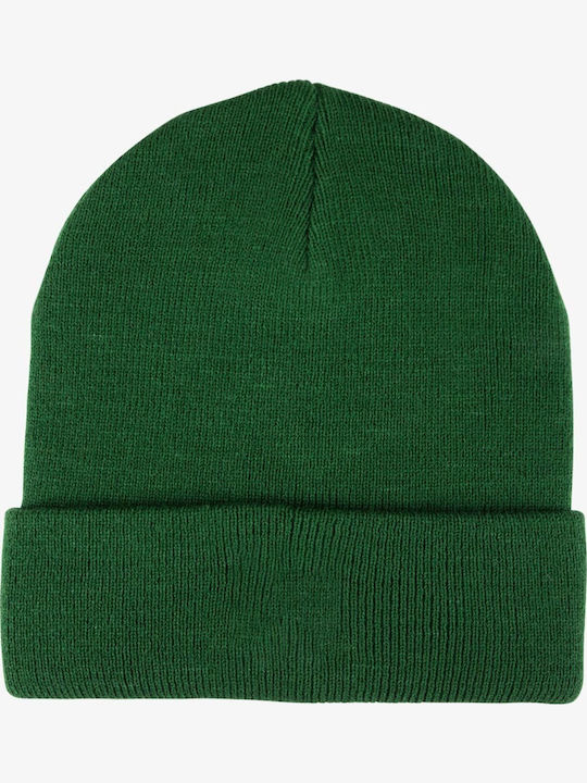 Classic Label Knitted Beanie Cap Green