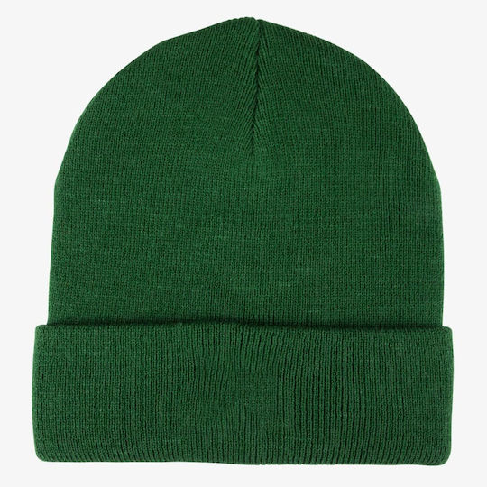Classic Label Knitted Beanie Cap Green