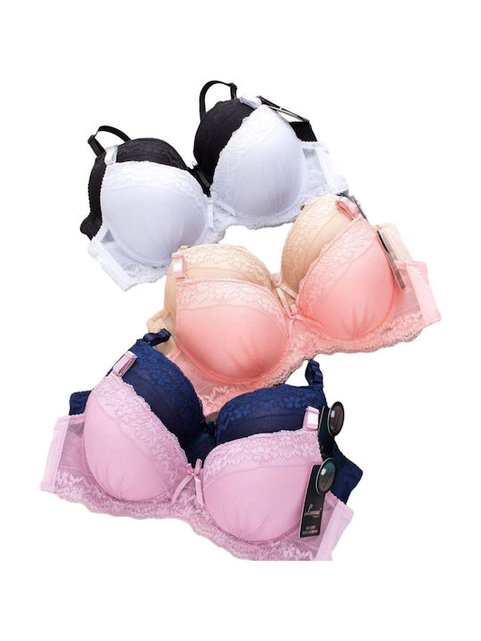 Lunna Bra with Light Padding Underwire Pink