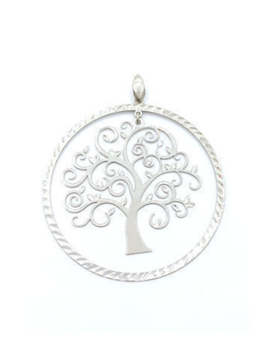 PS Silver Halskette Baum aus Silber mit Diamant