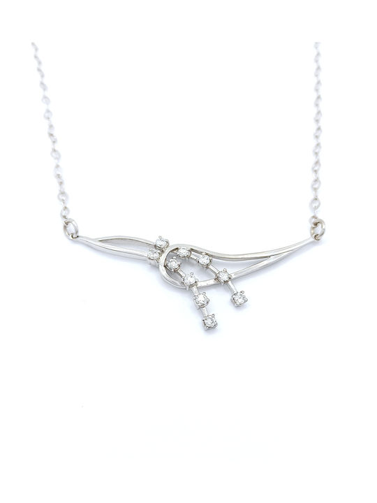 PS Silver Necklace from Silver with Zircon