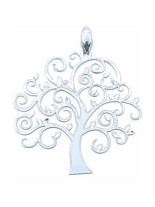 PS Silver Halskette Baum aus Silber mit Diamant