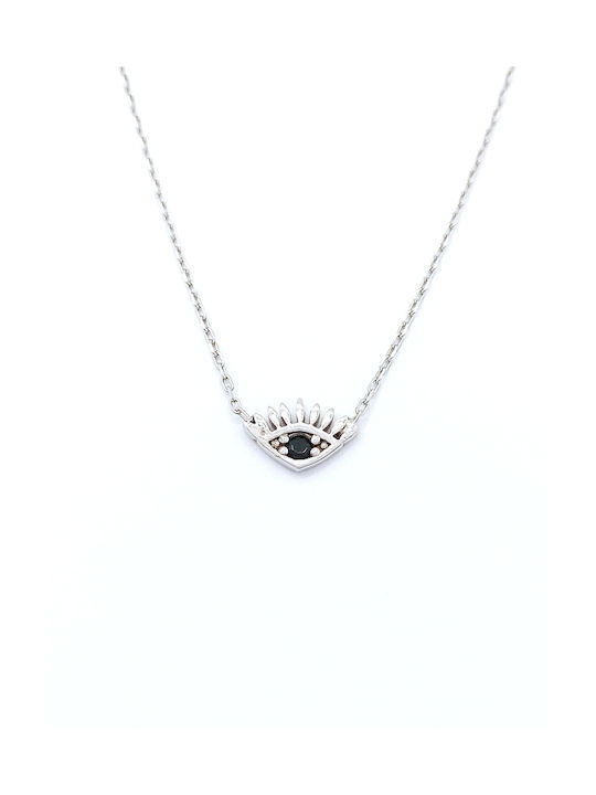 PS Silver Necklace from Silver with Zircon