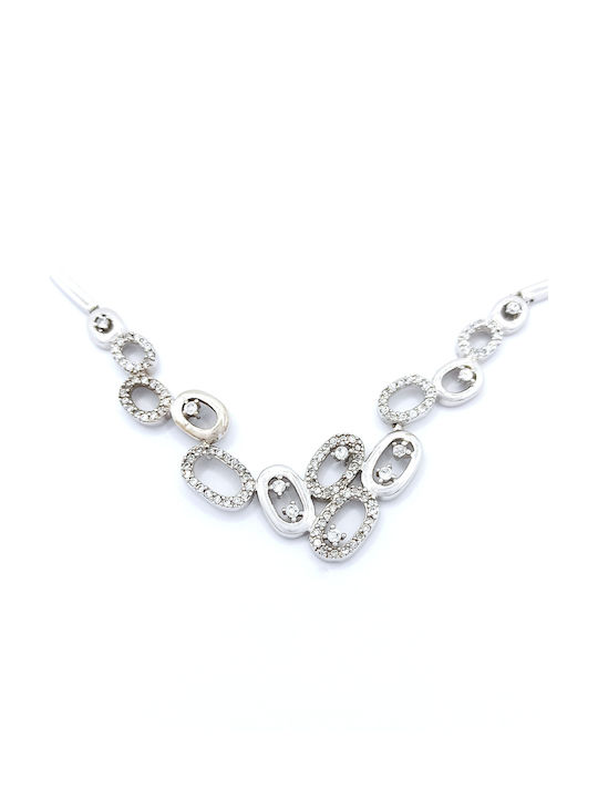 PS Silver Necklace from Silver with Zircon