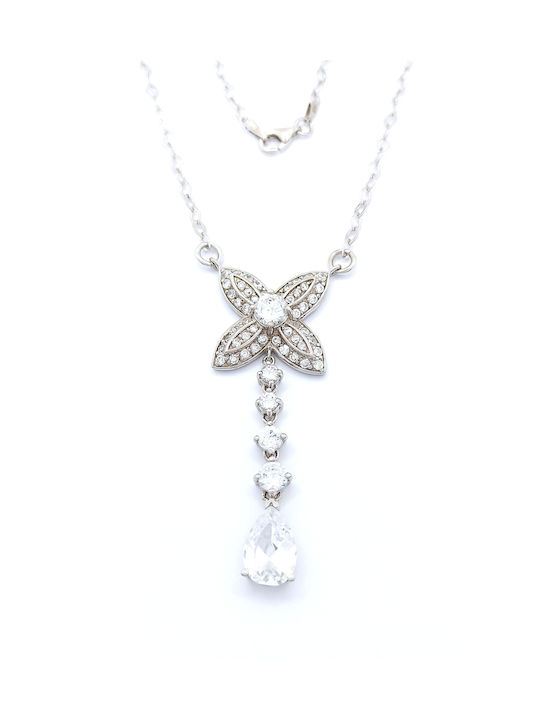 PS Silver Necklace from Silver with Zircon