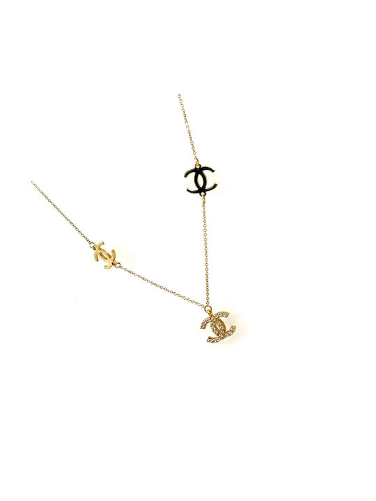 CHrysolithos Necklace from Gold 9 K